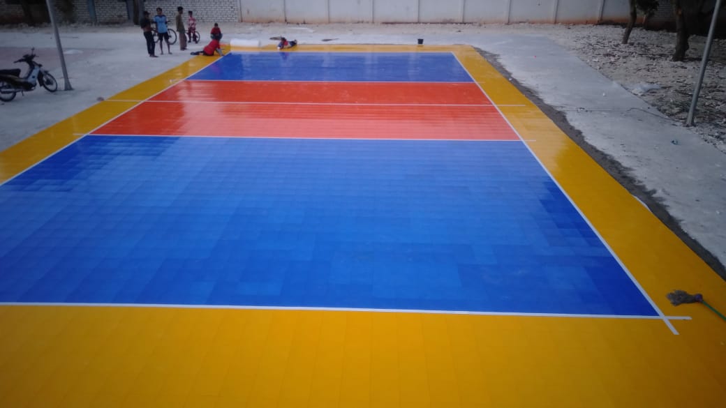 Pembuatan Lapangan Voli Outdoor Paciran Lamongan Jawa Timur Harga Murah